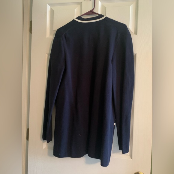 J-Crew Factory Navy Blue Cardigan - Picture 2 of 4